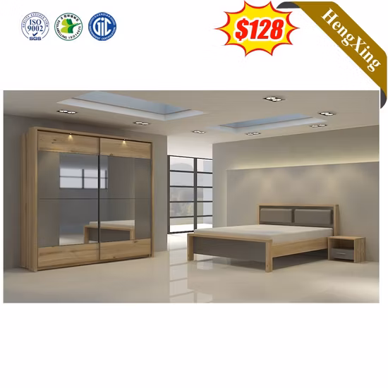 Letto a muro doppio king size con gamba in legno per mobili moderni per la casa in Gc1713 Articolo di vendita caldo